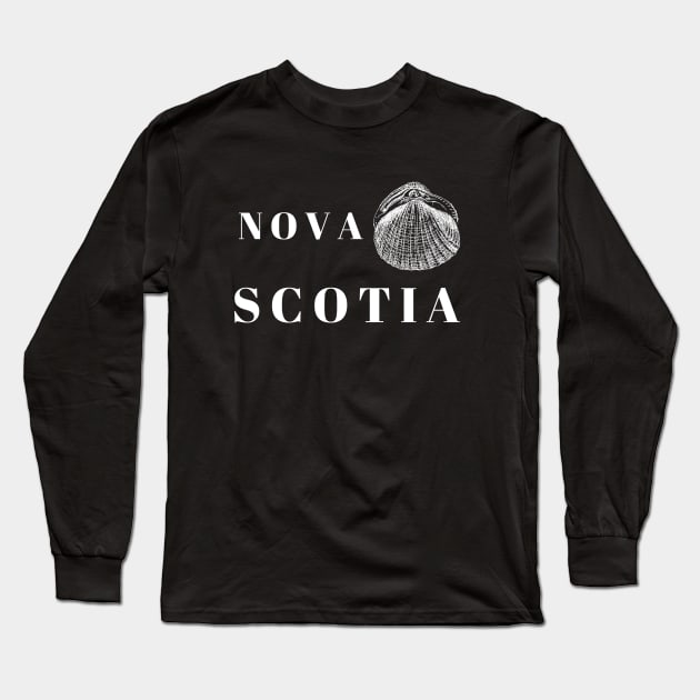 NOVA Scotia Canada Sea Shells Long Sleeve T-Shirt by SartorisArt1